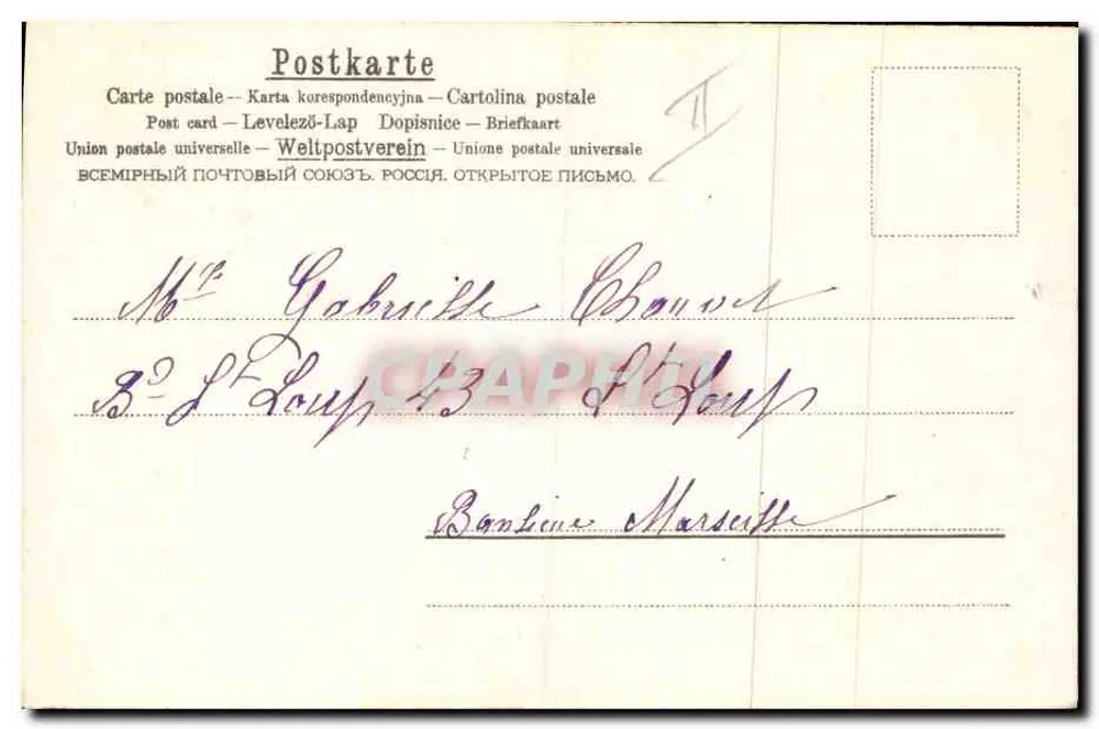 Irysy przy brzegu jeziora — Alby — wydawca nieznany - Rewers