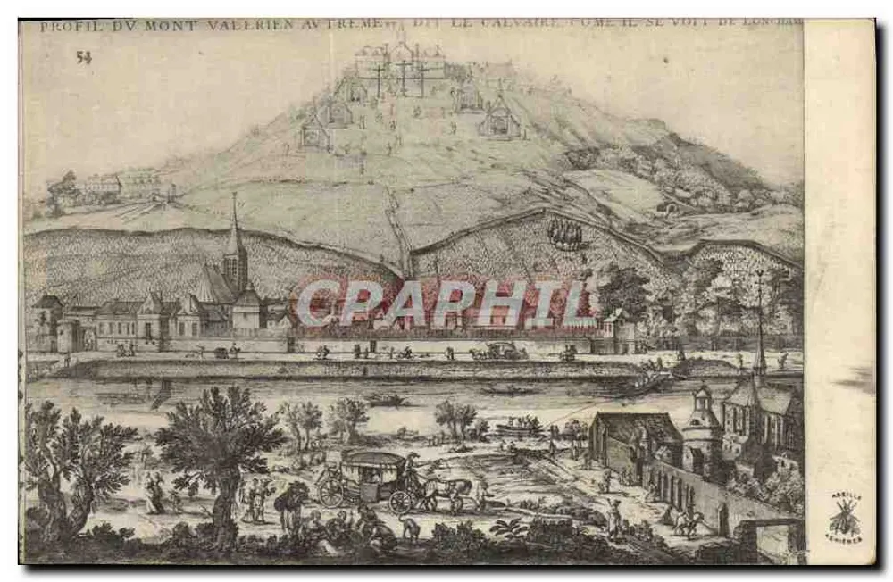 Mont Valérien (chamado Le Calvaire) — vista de Longjumeau — editor Artillle, n°54 - Frente