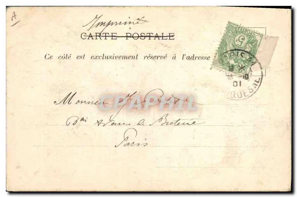 Águia sobre rochedo — Santa Helena — Bélo, Bisson, Paris - Verso