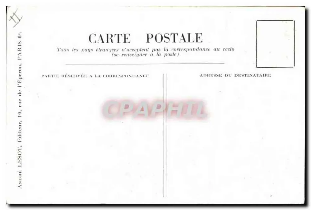 La Huppe — ptak migracyjny — André Lesot, n° 55 bis - Rewers