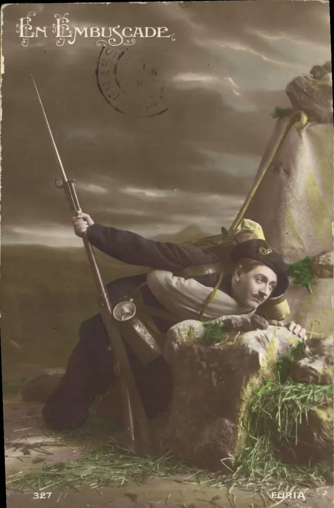 Soldat in der Schussposition — Kriegsszene — Ausgabe Furia, Nr. 327 - Vorderseite