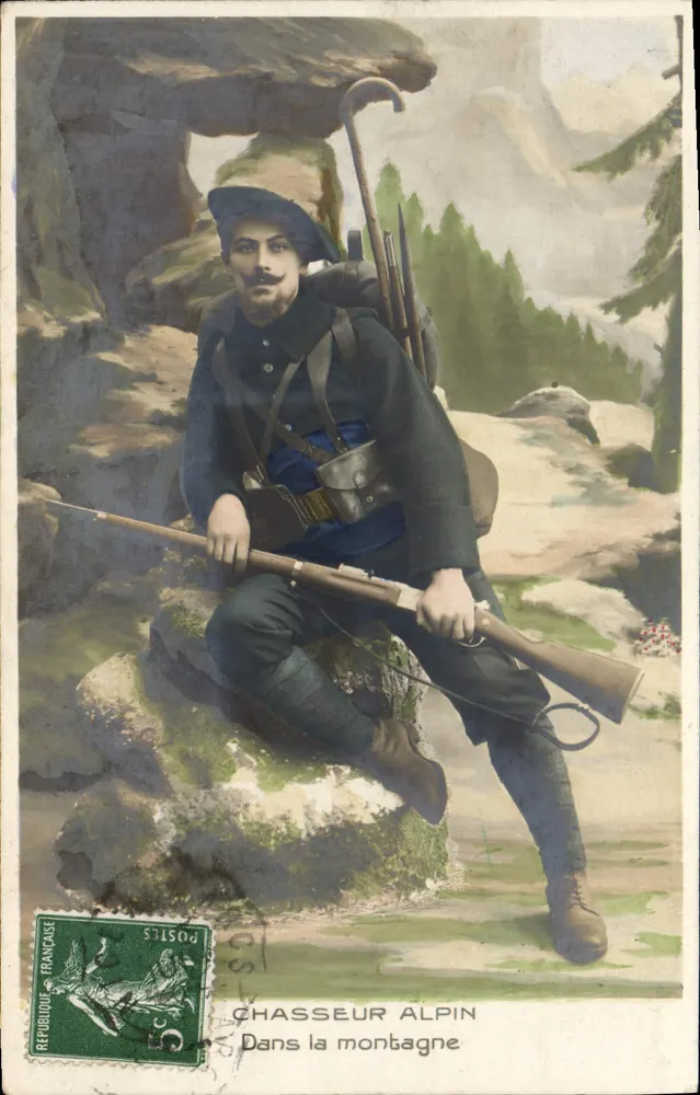 Alpinjäger — In den Bergen — Französische Republik - Vorderseite