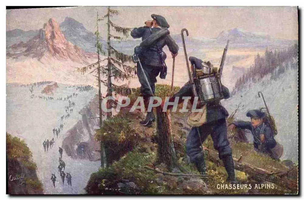 Cacciatori Alpini — Serie 88 — Edizione Tuck - Recto