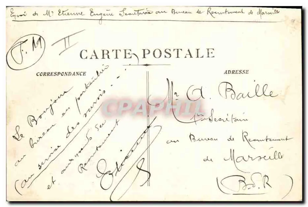Katastrophe des « Liberté » — Reinigung der Laufbrücken — Ausgabe C. P. P. - Tunis - Rückseite