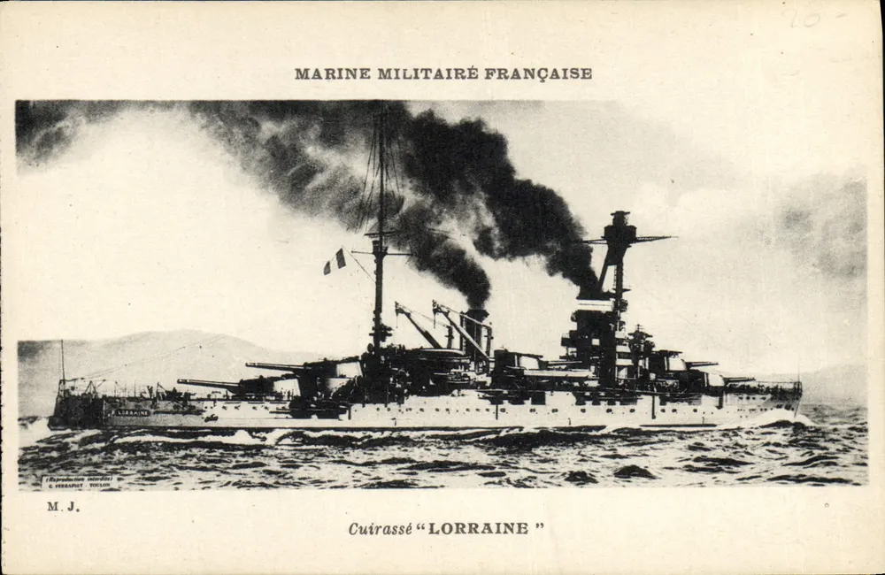Cruzador "Lorraine" — Marinha Militar Francesa — C. Ferraplat, Volson - Frente