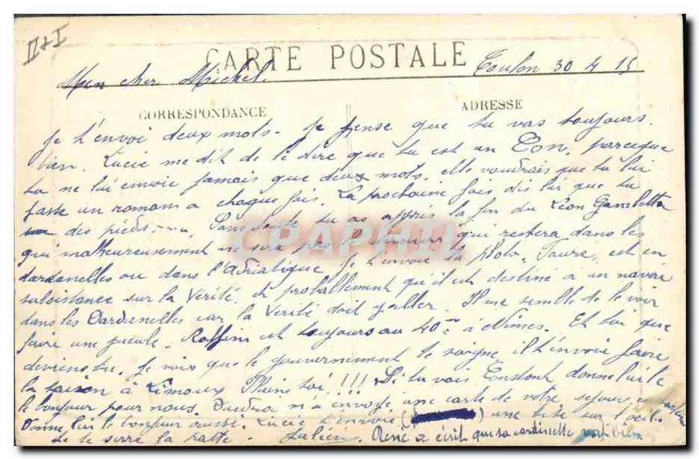 Der LÉON GAMBETTA — Kreuzer-Kreuzer der ersten Klasse — Marine Nationale — Nr. 117 - Rückseite