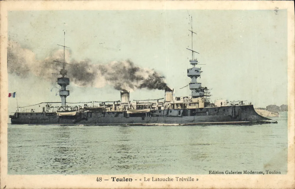 Le Latouche Tréville — Kriegsschiff in Toulon — Edition Galeries Modernes, Toulon - Vorderseite