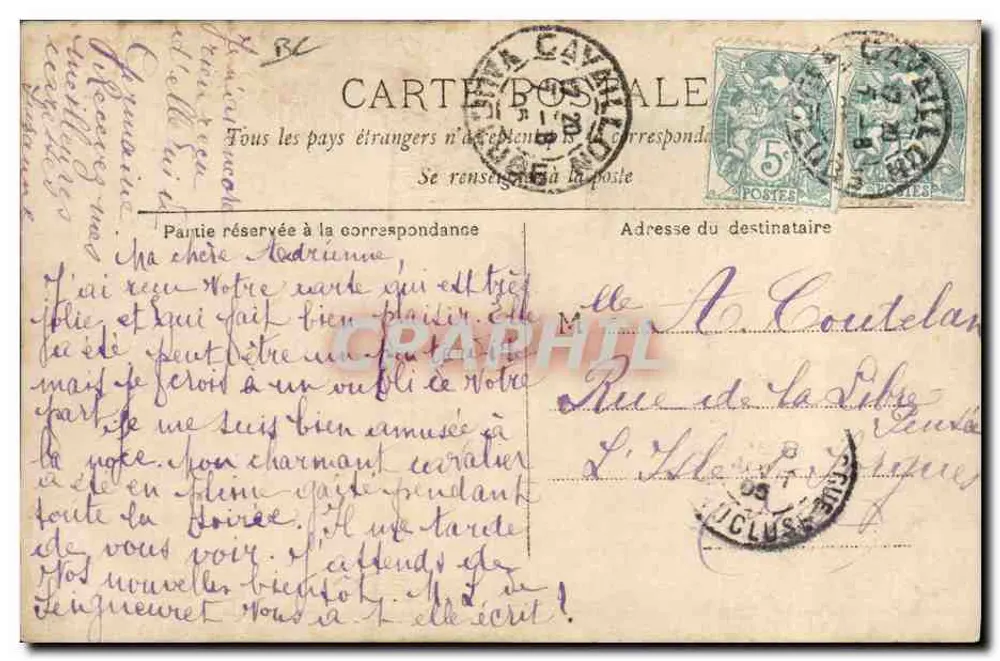 Porträt von C. de Mérode — S.I.P. — Routhunger Paris — n°1187 - Rückseite