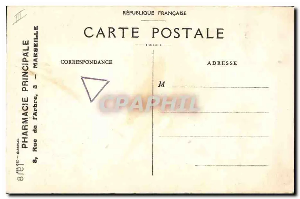 Duas jovens mulheres em trajes regionais — FLEURS DE FRANCE — M. Bourgoise, impressora ANT. GED, MARSEILLE - Verso