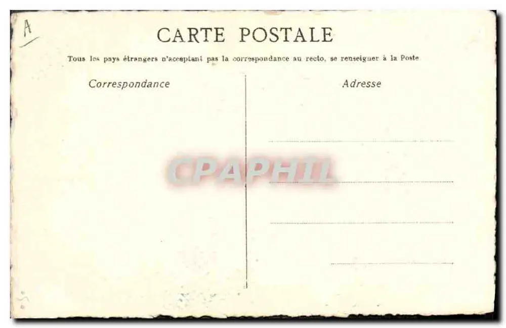 Mulher em vestido branco segurando a bandeira francesa — editor desconhecido, série A - Verso