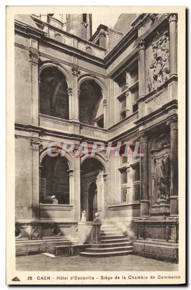 Caen - Hôtel d'Escoville - Sitz der Handelskammer - Vorderseite