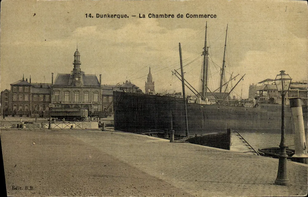 Dunkerque — A Câmara de Comércio — Editor B.B. - Frente