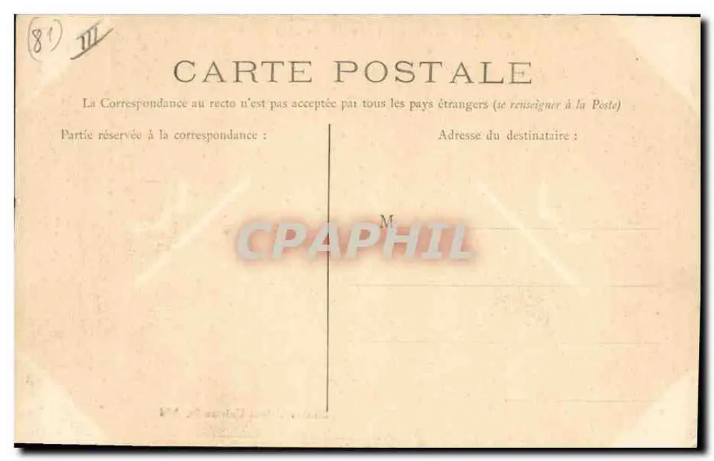 Albi — Place Sainte-Cécile em 1849 — Edição Maison University - Verso