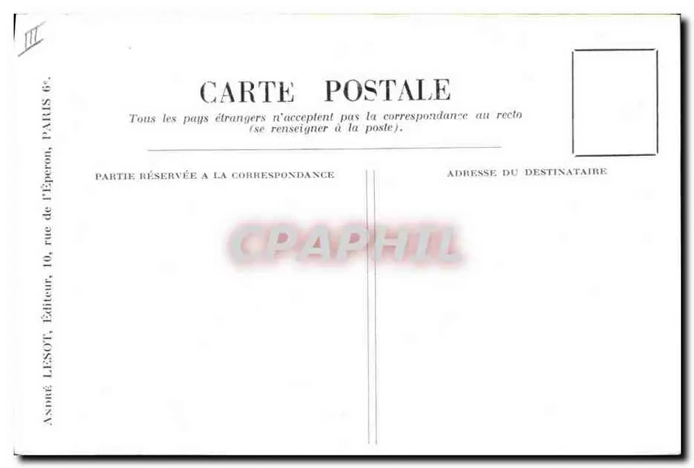 O Passarinho Amarelo — A. L. n° 55 bis — André Lesot, Editor, Paris 6e - Verso
