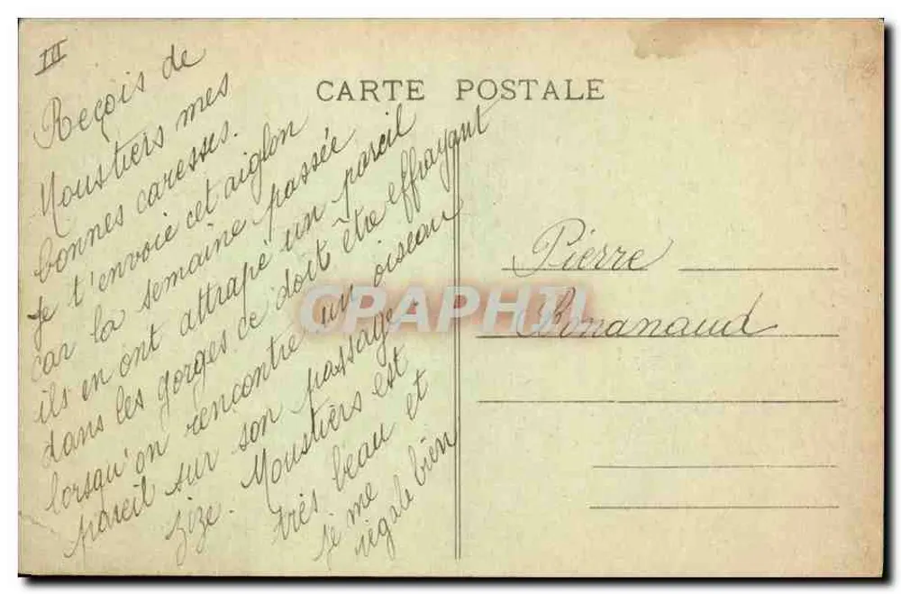 Um Aiglon do Grand Cañon — série 12 — editor não identificado - Verso