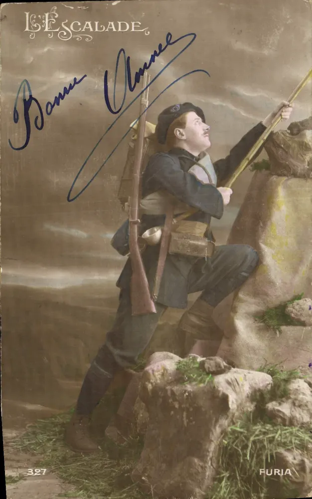 Soldado na montanha — editor L'Escalade, n° 327 - Frente