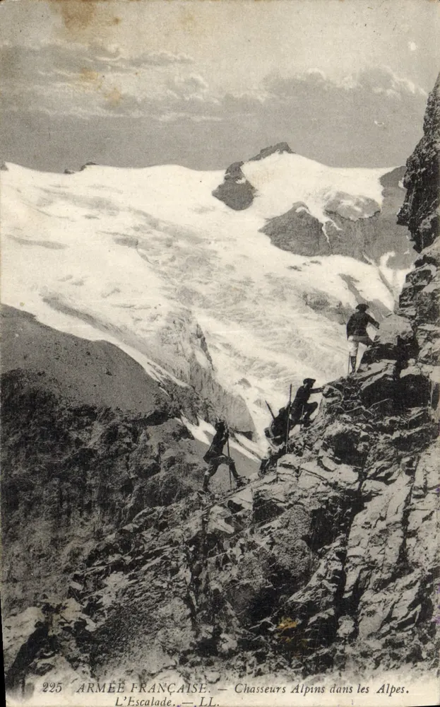 Alpine Jäger in den Alpen — FRANZÖSISCHE ARMEE — Die Besteigung — LL — n°225 - Vorderseite