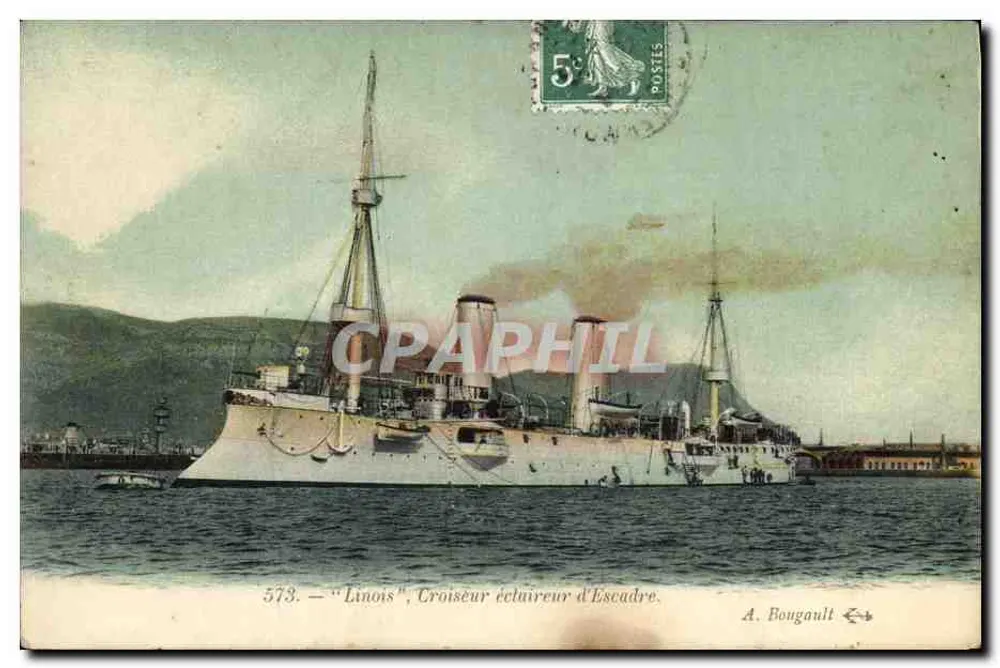 Kreuzer "Linois" — Kreuzer-Scout der Flotte — A. Bougault n°573 - Vorderseite