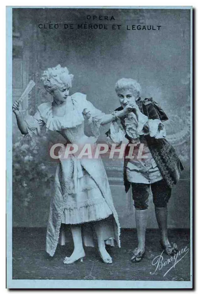 Cléo de Mérode und Legault — Opernpostkarte — Verlag Bonque - Vorderseite