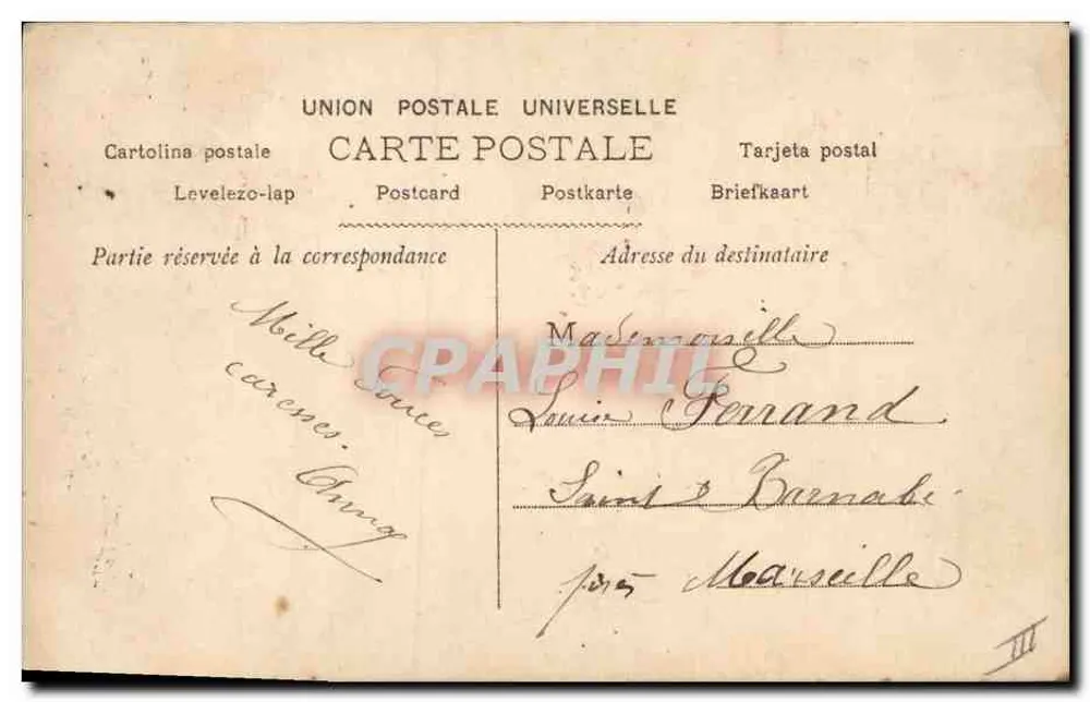 Drei weibliche Porträts — C. de Mérode, Piérat, Musz — Verlag Roulloutur, Paris, Nr. 1624 - Rückseite