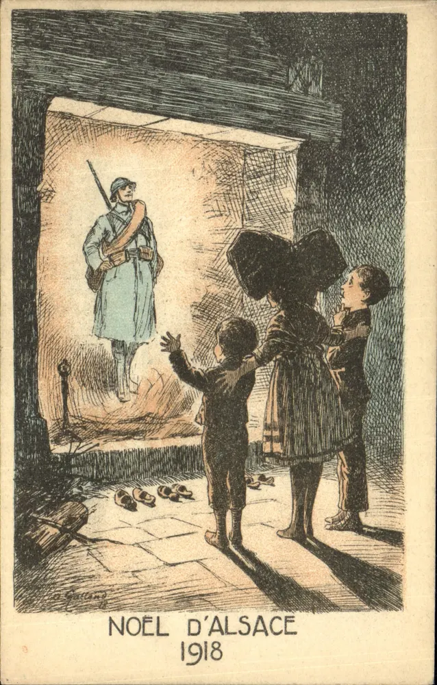 Weihnachten in Elsass — 1918 — Edition Elsass-Lothringen - Vorderseite