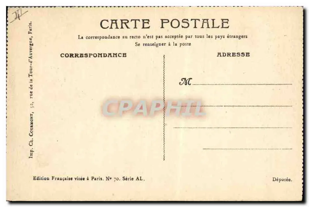 Les Bleus — Em Argel Lormigne — Imp. Ch. Courmont, Paris - Verso