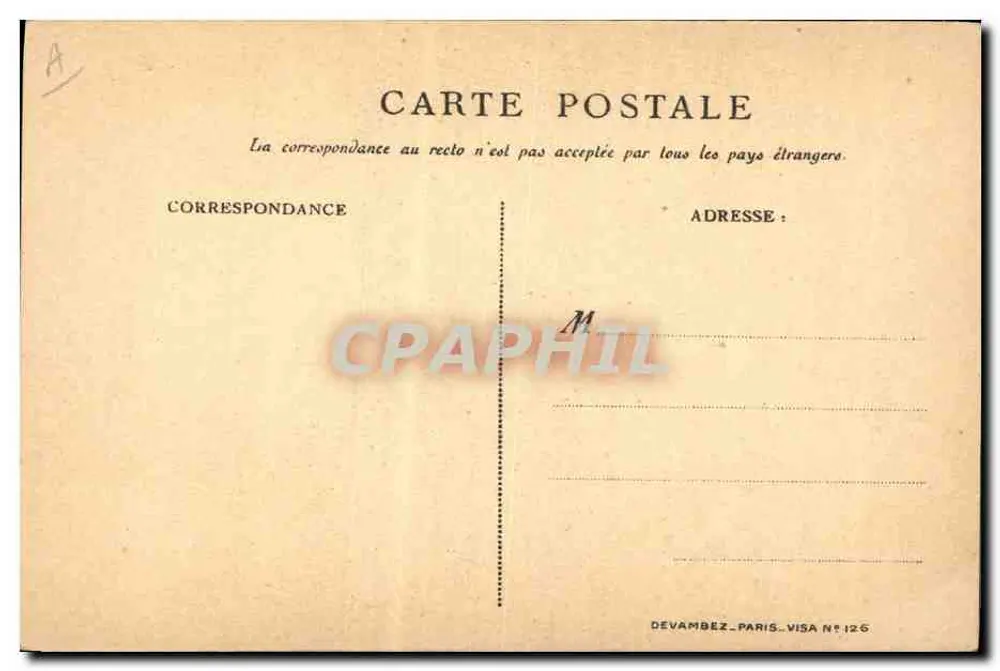 O Plébiscito na Alsácia-Lorena — caricatura de Charles Michels — Devambez, Paris, Visa N° 126 - Verso