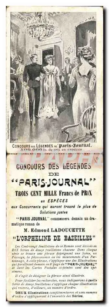 Legendenwettbewerb von "Paris-Journal" — Herr Edmond Ladoucette — Nr. 16 - Vorderseite