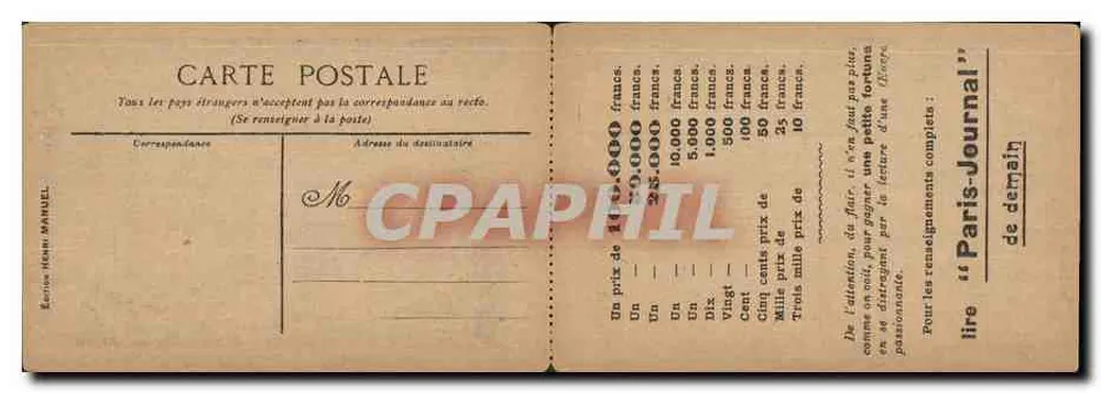 Legendenwettbewerb von "Paris-Journal" — Herr Edmond Ladoucette — Nr. 16 - Rückseite