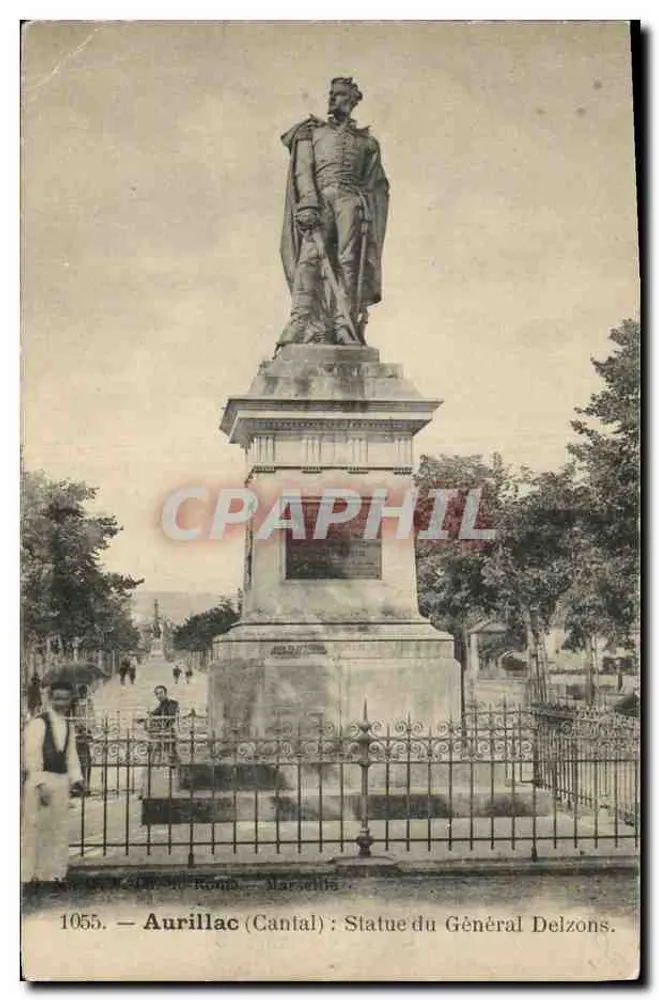 Aurillac (Cantal) — Statue des Generals Delzons — éditeur V. A. V. — N° 1055 - Vorderseite