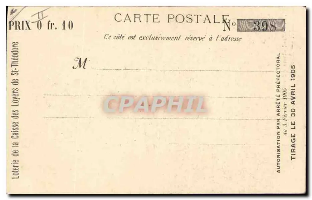 Aurillac (Cantal) : Der Papst Gerbert — Denkmal für Gerbert d'Aurillac, Verlag: M. A. Marsill, Nr. 105 - Rückseite