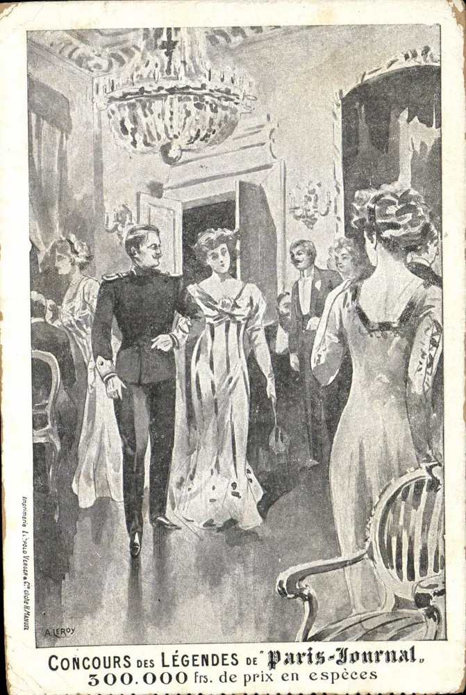 Wettbewerb der Paris-Journal-Legenden — Tanzszene — gedruckt von L'École Vassena & Cie, herausgegeben von Henri Manuel - Vorderseite