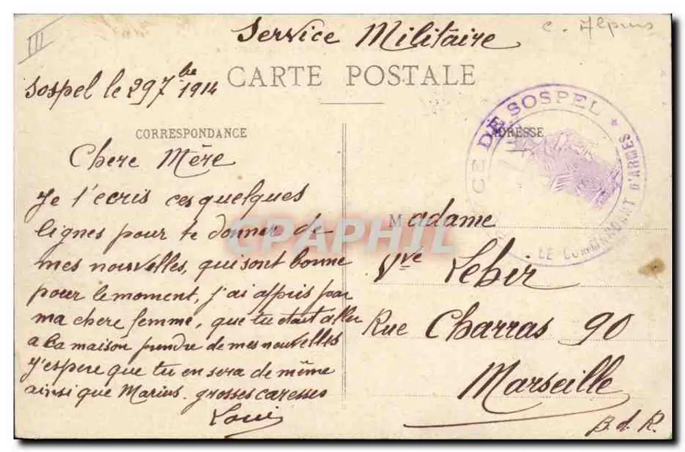 Savoie - Alpenjäger auf Erkundung — A. Sarrago, Nice, n°205 - Rückseite