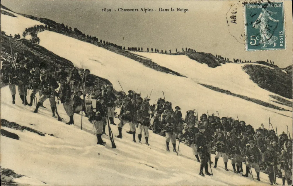 Alpine-Jäger - In der Schnee - 1899 - Vorderseite