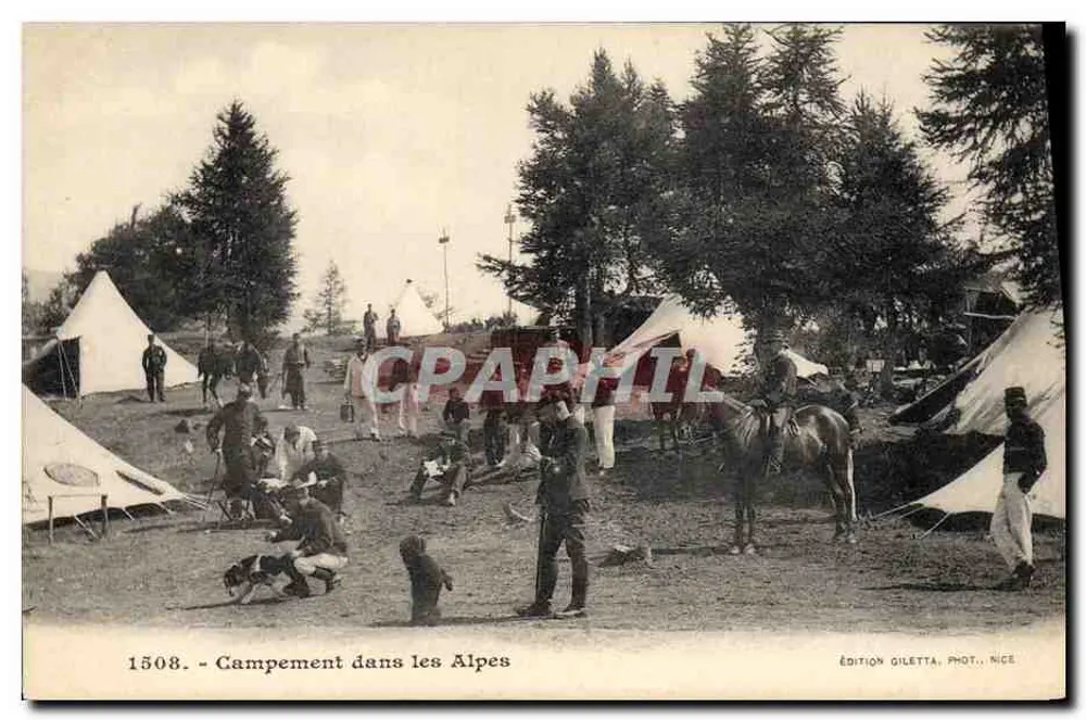Campen in den Alpen — Giletta-Ausgabe, Foto. Nice, Nr. 1508 - Vorderseite