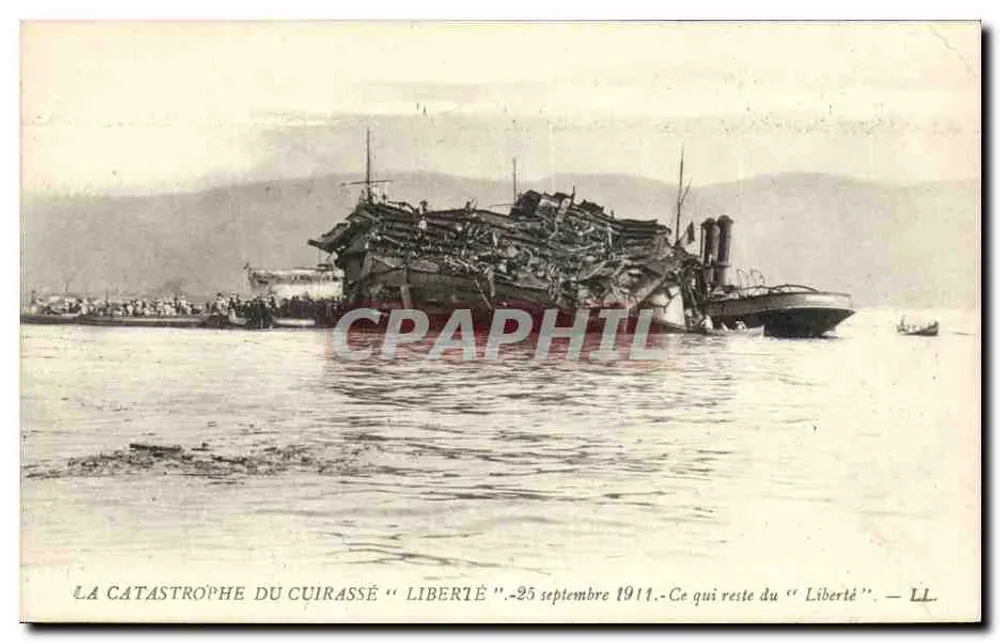 Der Untergang des Schlachtschiffes "Liberté" — 25. September 1911 — LL - Vorderseite