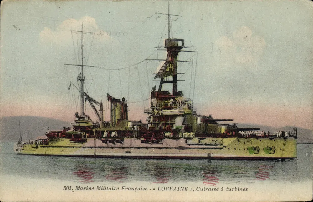 Cruzador a turbinas « LORRAINE » — Marinha Militar Francesa — n° 501 - Frente