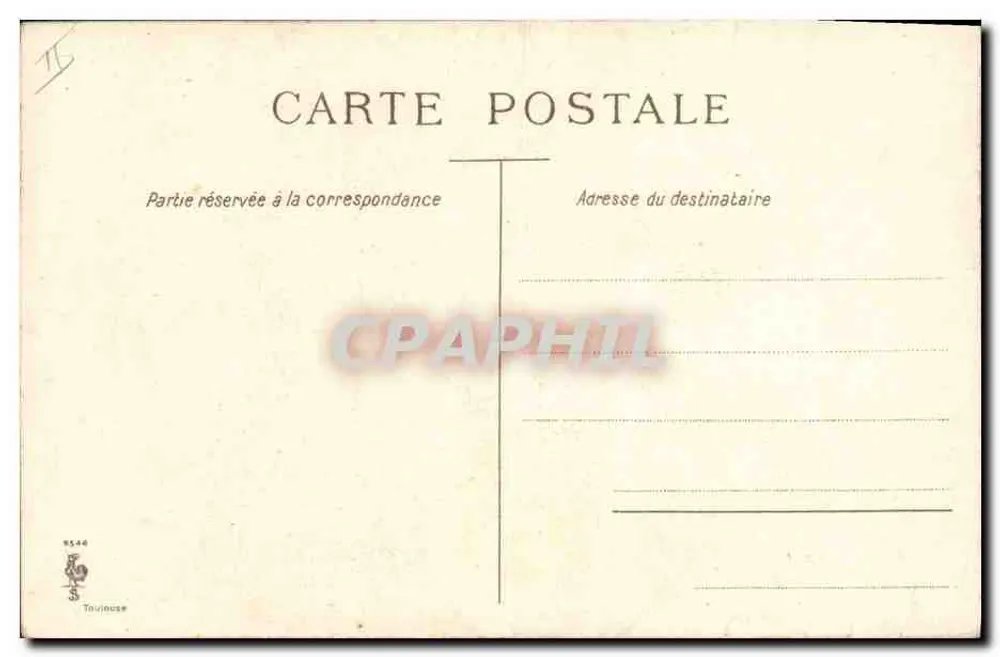 Cena invernal com cavaleiro e crianças — Feliz Ano — editor Taurinuse, n° 8544 - Verso