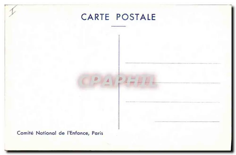 Kind in einem Baum — Von hier sieht man Straßburg... — Comité National de l'Enfance, Paris - Rückseite