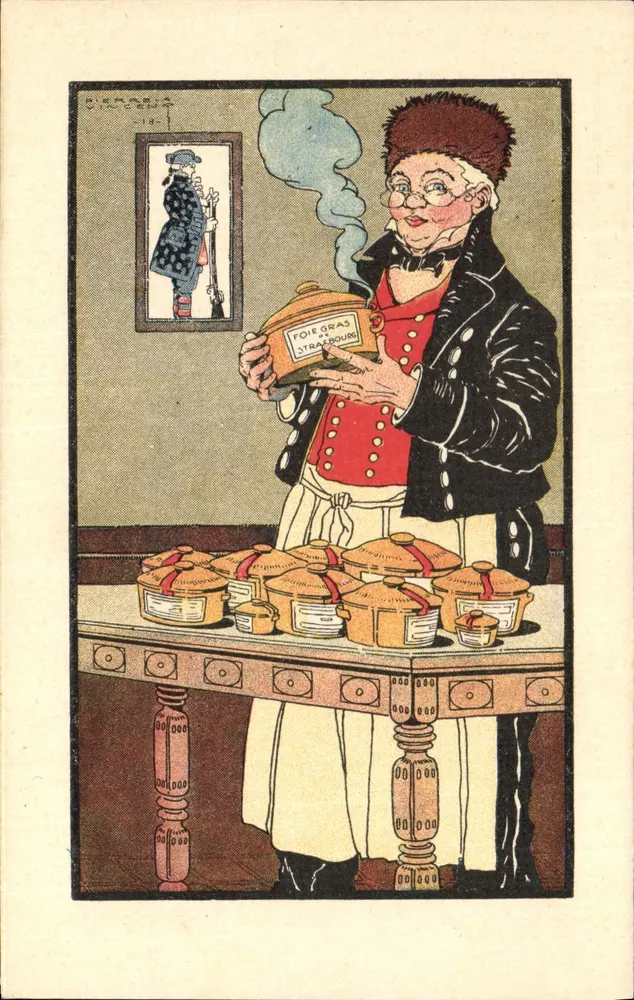 Feira do foie gras de Strasbourg — ilustração humorística — Dierana Vincent - Frente