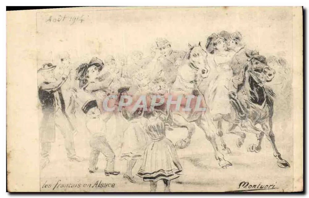 De Fransen in de Elzas — Augustus 1914 — Montwori - Voorkant