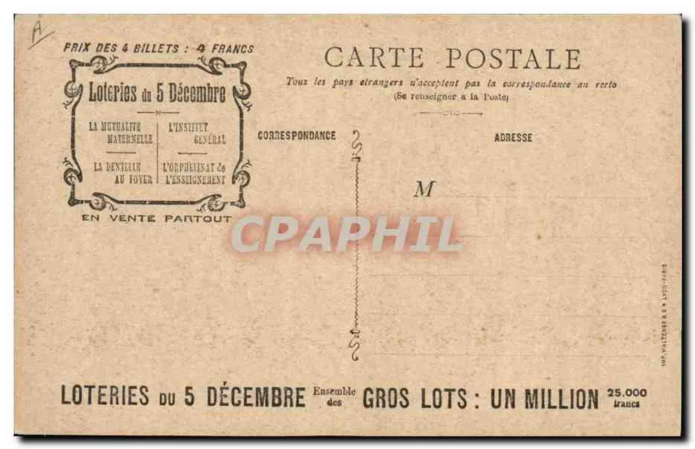 Die Mutterschaftliche Solidarität — Gefühl der brüderlichen Mitgefühl — P. Reynaud, Paris - Rückseite