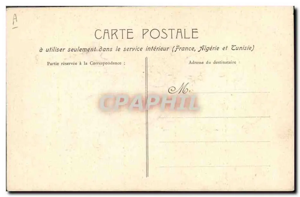 Mulher com avental estampado — conduzindo três patos com chapéus — desenho de L. Milla - Verso