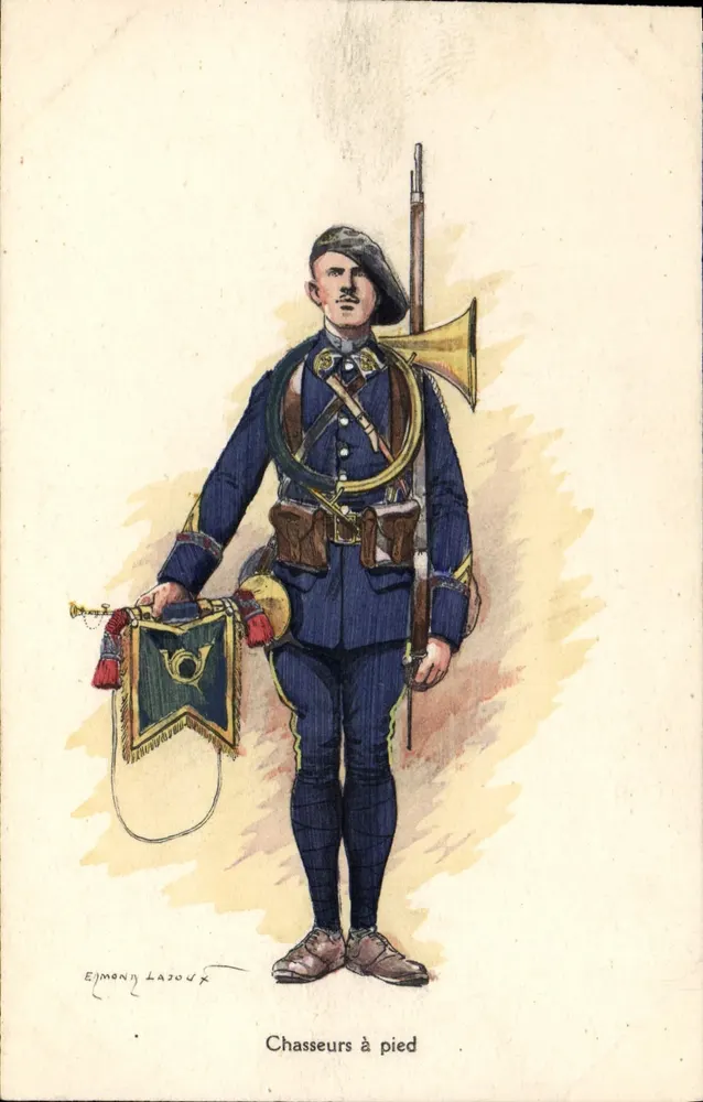 Infanterist — militärische Illustration — Elmong LaJoux - Vorderseite
