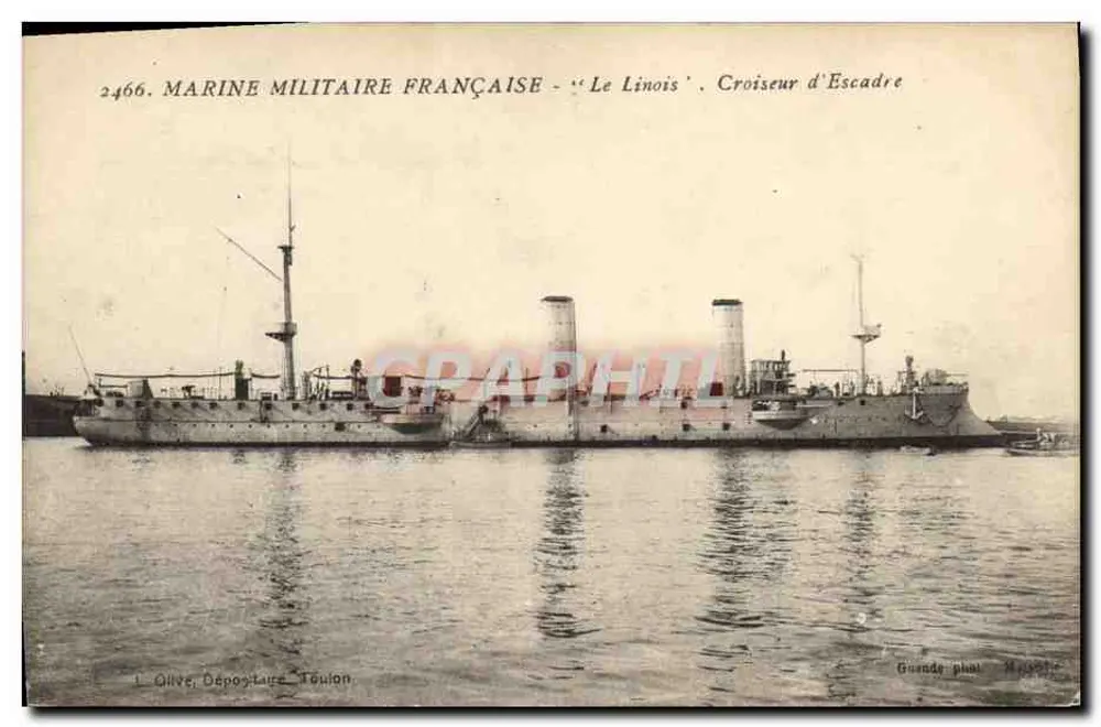 Le Linois — Schlachtschiff — G. Olive, Dépôt-Lure, Toulon - Vorderseite