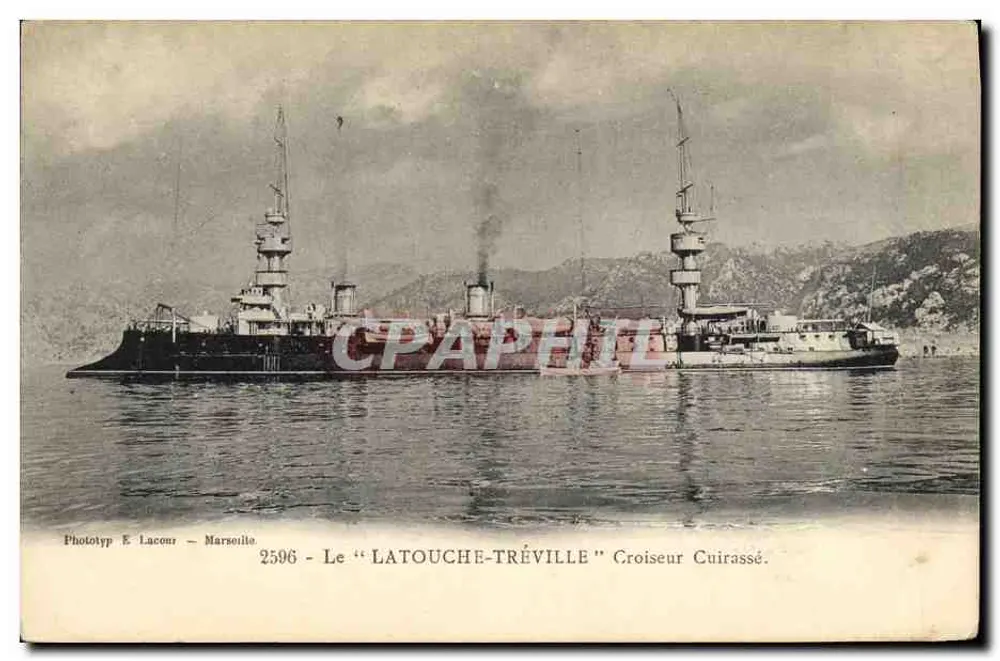 Der "LATOUCHE-TRÉVILLE" Panzerkreuzer — Phototyp E. Lacour — Marseille, Nr. 2596 - Vorderseite