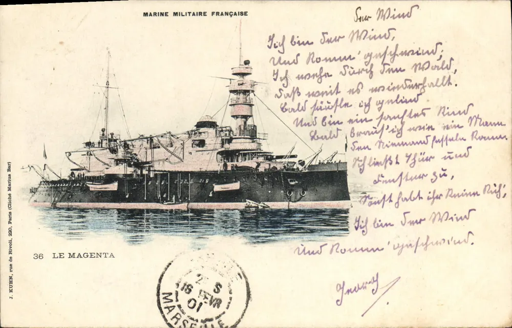 Le Magenta — Navio de guerra — J. KUHEN, Paris - Frente