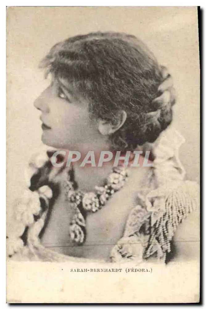 Sarah Bernhardt (Fédora) — Portrait im Busto — unbekannter Verleger - Vorderseite