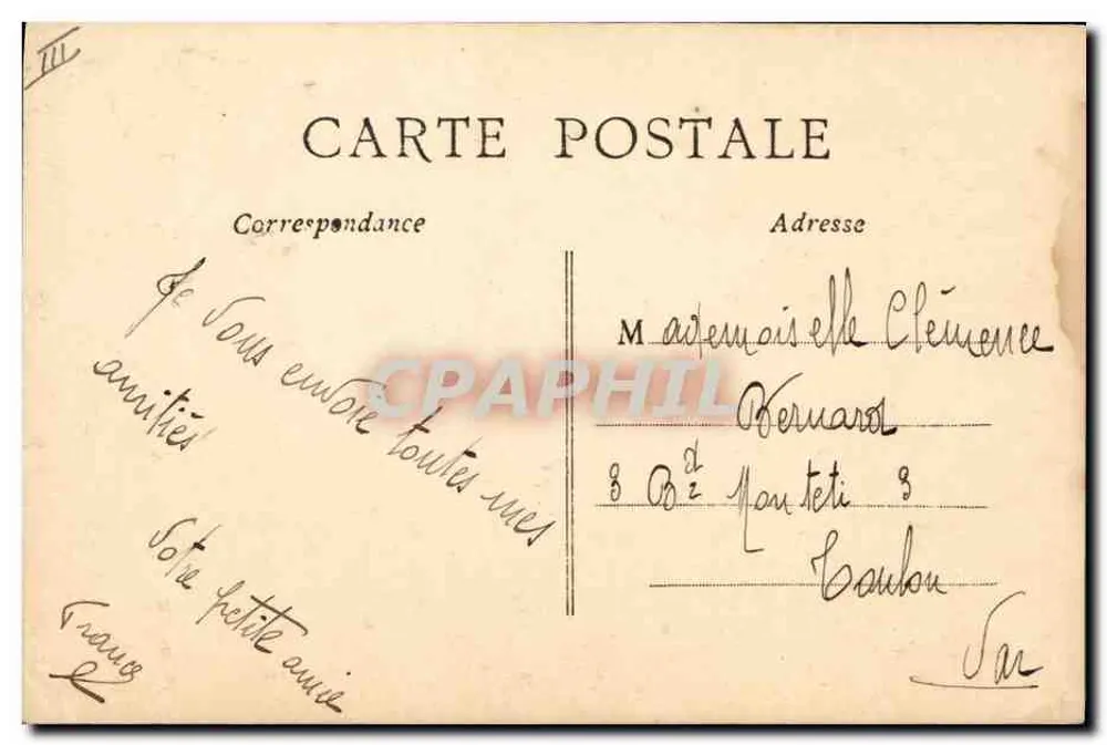 Frau Sarah Bernhardt — in militärischer Uniform — von Aiglon veröffentlicht - Rückseite