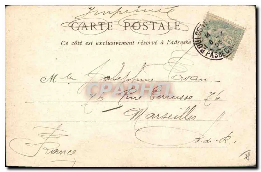 Sarah Bernhardt — Théodora — Imp. Phot. Neurdein Frères — Paris - Rückseite